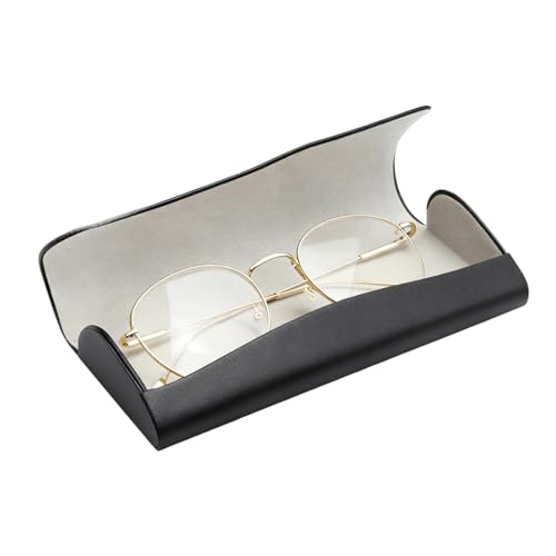 Étui à Lunettes Rigide, Boîte Lunette en Cuir Synthétique de Qualité Supérieure, Pour Homme et Femme, Livré avec Un Chiffon en Microfibre pour Lunettes de Soleil, Lunettes de Lecture Lunettes de