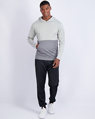 3 Pack: Men’s Big & Tall Quick Dry Fit Mesh Moisture Wicking Long Sleeve Active Athletic Hoodie Performance Hooded T Shirt Workout Running Fitness Gym Sports Casual Sweatshirt Outdoor Set 8, 4X Tall #TOP30