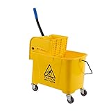 Xuanyue Mop Bucket with Wringer on Wheels, Down Press Wringer and 360° Universal Wheel, 20L Mop Buck