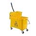 Xuanyue Mop Bucket with Wringer on Wheels, Down Press Wringer and 360Â° Universal Wheel, 20L Mop Bucket, Polypropylene for Hotel Household Industrial Cleaning
