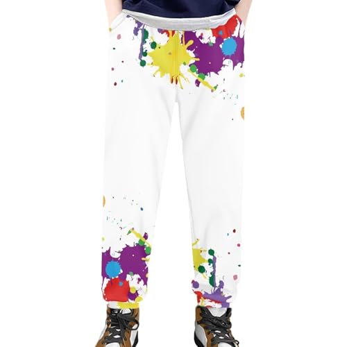 Cozeyat Boys Girls Winter Fall Long Ankle Length Sweatpants Loose Fit,Softy Sport Jogger Pants for Kids 4-15 Years2