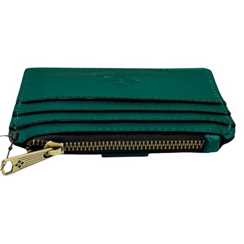 Image of Distressed Vintage Leather Cassis ID Case - Aqua Green