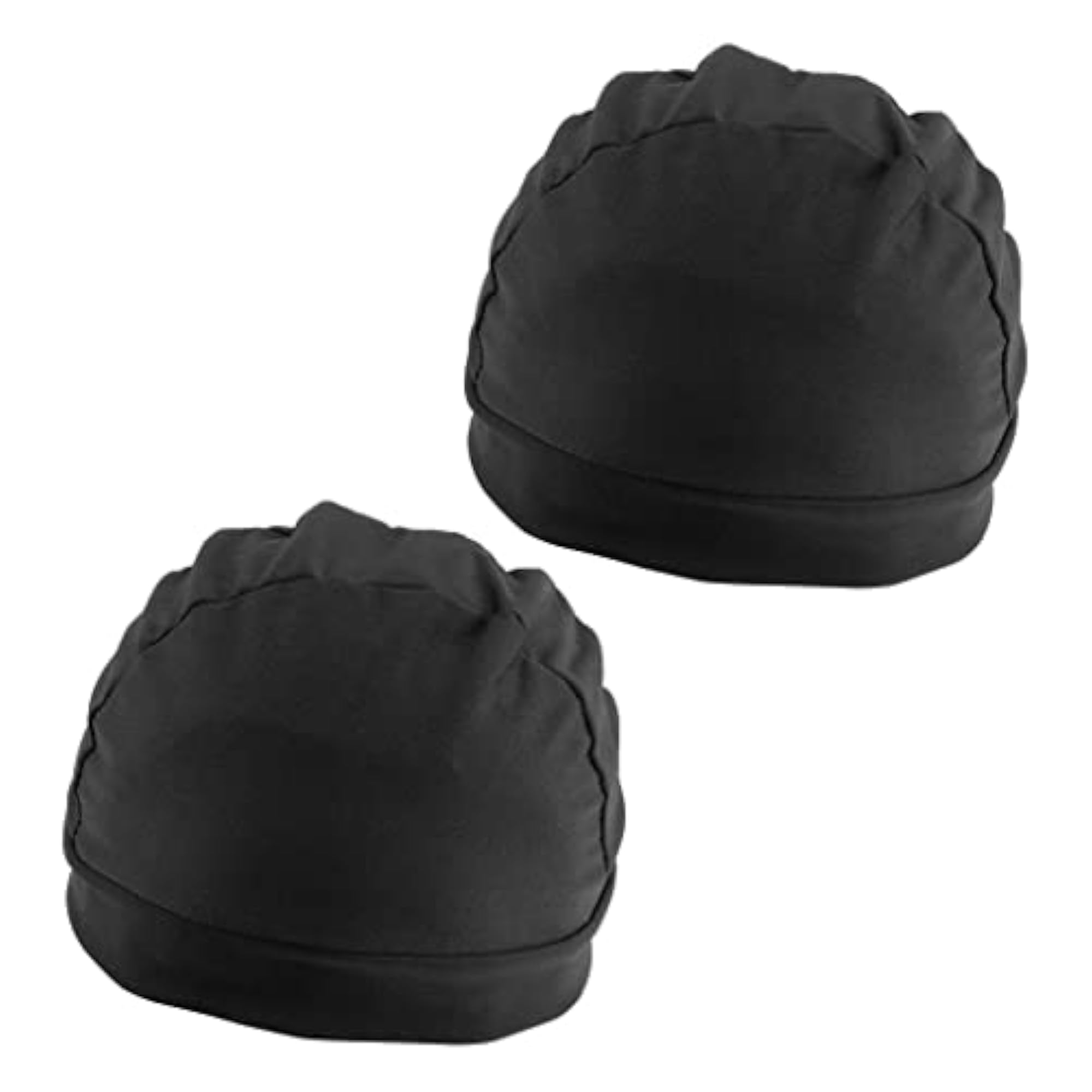 2 Black Unisex Elastic Stretch Stocking Wig Caps