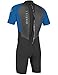 O'Neill Men's Reactor-2 2mm Back Zip Short Sleeve Spring Wetsuit, Lightweight Warmth and Flexibility for All Water Activities, Black/Ocean, Medium Tall