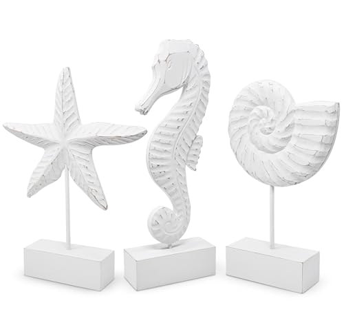 Set de 3 Figuras Decorativas de Madera Estilo Náutico miniatura 1
