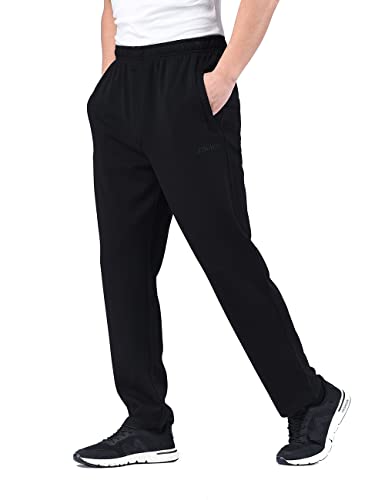 Zoulee New Men's Classic Drawstring-Waist Jogger Pants Sweatpants with Zipper Fly4