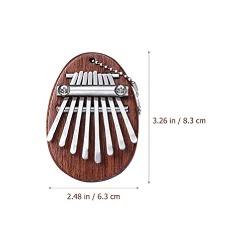 ARTIBETTER Prático 8 tons de madeira Kalimba miniatura de dedão de dedão do dedão instrumento musica