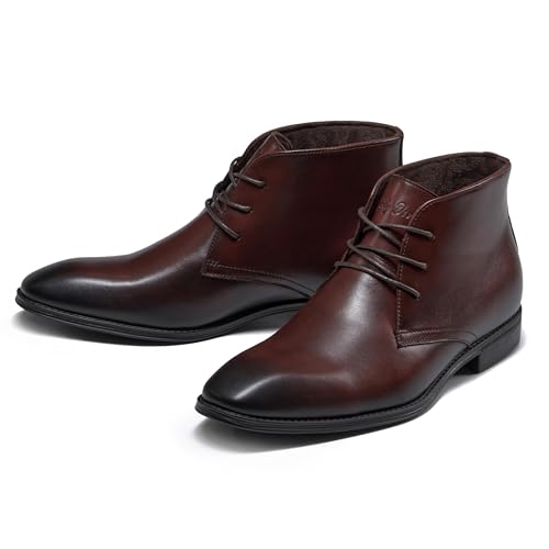 Image of Holy dove Men's Lightweight Dress Boots Leather Ankle Oxford Boot