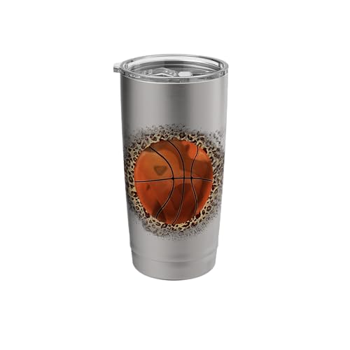 Basketball Lover Cheetah Print Athleisure Sports Vibe Fun Stainless Steel