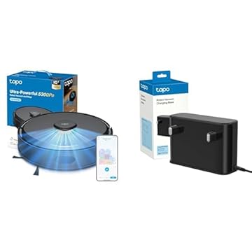 apo RV30 Max Robot Aspirapolvere Lavapavimenti con Mappatura + Tapo RVB102 Base di Ricarica, Adatto per case a più piani