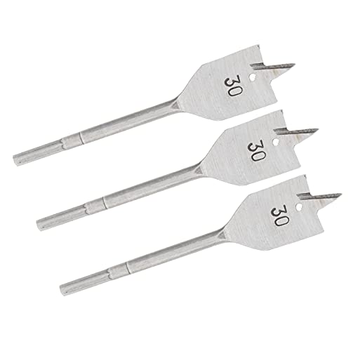 Juego de Brocas Planas para Madera de 30 Mm, Pala de Perforación para Carpintería, Herramienta de Perforación de Acero con Alto Contenido de Carbono con Diseño de Espina de