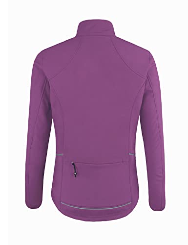 Baleaf Women's Cycling Jacket Windproof Thermal Winter Running Cold Weather Gear Waterproof Softshell Warm Purple Size L #TOP1