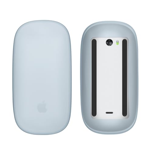 kwmobile Case Compatible con Apple Magic Mouse 1/2 Funda Silicona   Funda Protectora para Raton de Ordenador   Protección Completa   Azul Claro