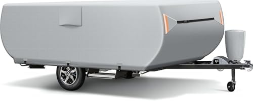 NarElect Fiberglass Travel Trailer Cover - Waterproof, Fits 8-10 Ft Trailers, 7-Layer UV Protection, Windproof Straps - View #14