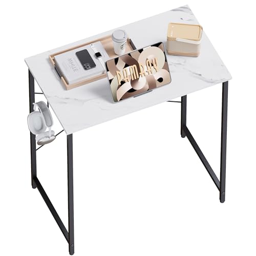 Image of Pamray 23 Inch Computer Desk for Small Spaces, Home Office Work Desk with Headphone Hook, Small Office Desk Study Writing Table