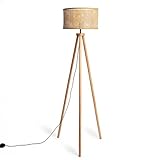 LEDKIA LIGHTING - Stehlampe Rattan Adirane | E27 Fassung | 150 cm Höhe | IP20 Schutz...