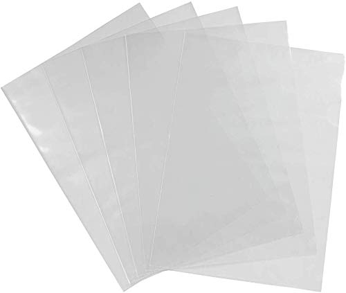 [Pack of 25] 200 Micron Easy Opening A4 Clear Plastic Open Top & Side Cut Flush File Wallets