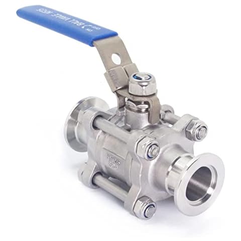 QiiMii Stainless Steel 304 Vacuum Ball Valve Clamp Valve with Locking Device, KF-25 Cover