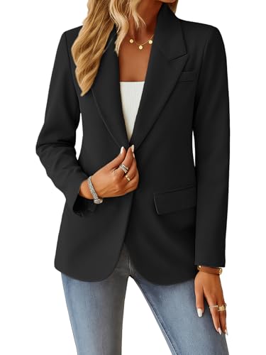 Mina Self 2025 Women's Fall Casual Blazer - Fully Lined Lightweight Button Lapel Collar Slim Fashion Work Office with Pocket4