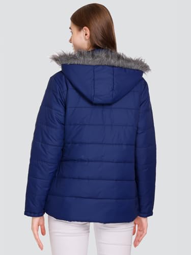 Image of RARE TIMES Women's Stylish Solid Full Sleeves Jacket | Winter Wear Quilted Jacket for Travelling | Regulaer Fit Puffer Jacket For Women