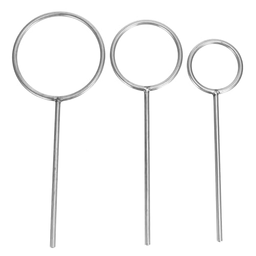 BATHVEVE 3Pcs Steel Laboratory Support Rings Set 60Mm 80Mm 100Mm Silver Closed Retort Rings for Lab