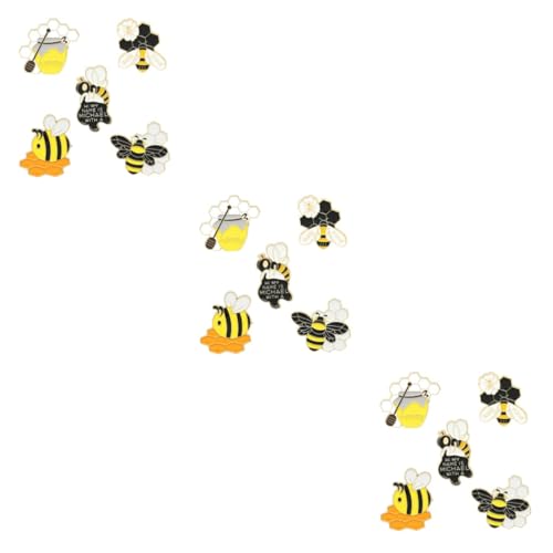 Broches abeille miniatures en lot de 15 pièces pour customisation fashion
