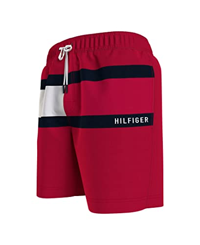 Tommy Hilfiger Men's Big & Tall 7” Logo Swim Trunks With Quick Dry, Apple Red, 3X-Large Big #TOP1
