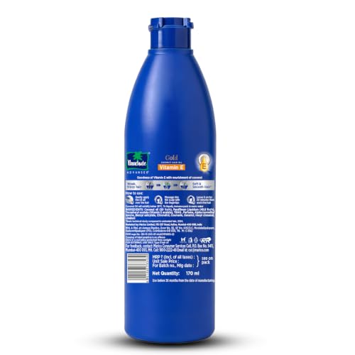 Image of Parachute Advansed Gold Vitamin E with Pure Coconut Hair Oil | 475ml| Soft & Smooth Hair | For All Hair Type| No Paraben & Silicones