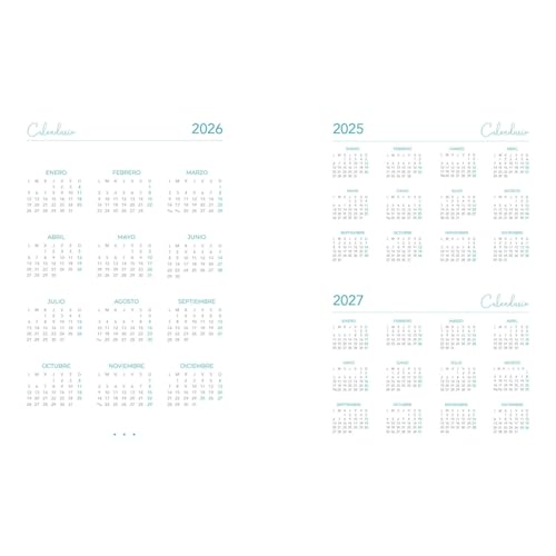 Grafoplas - Agenda 2026 Dia por Pagina, Design Paisley, 15x21cm, Español, Espiral, Tapa Dura, Acabado Soft, Cierre Elástico, Anual Enero a Diciembre, FSC, Incluye Pegatinas, Planning y Calendario - imagen 5
