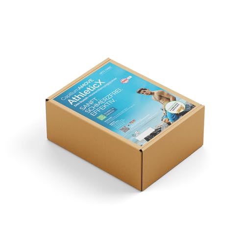 Capillum AMOVE AthleticX 500g SPAR PACK Premium Enthaarungscreme Intimbereich - sanftes Enthaarungspulver Männer Schmerzfreie Dusch-Haarentfernungscreme ohne Zusatzstoffe mit neutralem Geruch