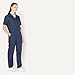 Amazon Basics Women's Regular-Fit Short Sleeve Coveralls, Navy, Small