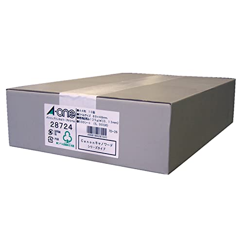 A-One 28724 PC & Word Processor Label, Canon Word Series Type, A4, 10 Sides, 500 Sheets