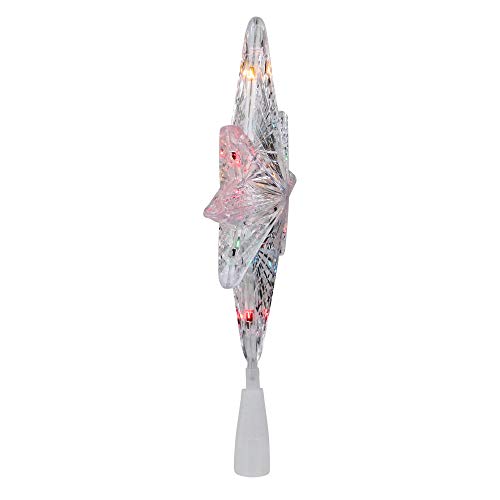 11" Lighted Clear Crystal Star Of Bethlehem Christmas Tree Topper - Multicolor Lights #TOP2