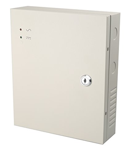 EVERSECU 18 Channel DC12V 10 Amp Reset Fuse CCTV DC Distributed Power Box with AC Plug and Lock for Security Cameras, DVRs, CCTV Power Supply