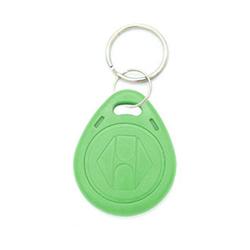TOOLSTAR Read Only RFID Proximity Keyfobs Ring, 10PCS 125Khz RFID ID Card Key Fobs RFID Proximity ID Card Token Tags NFC Token tag Key Fobs Keyfobs for Access Contorl System - Green