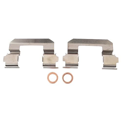 Image of TRQ Front Brake Caliper Set Painted Red Brackets Compatible with 2003-2008 Honda Pilot