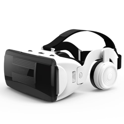 D VR Headset Glasses with Built-in Stereo Headphone for Movies