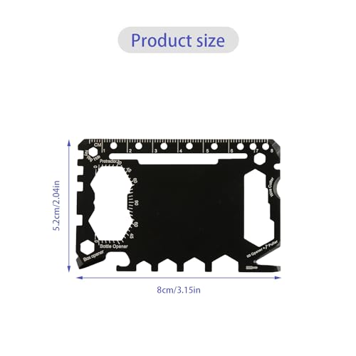 Tabanzhe 46 in 1 Stainless Steel Multi-Tool Card, Pocket Wallet EDC Tool with Bottle Opener, Screwdriver & Wrench, Portable Outdoor Camping Gadget - Image 2