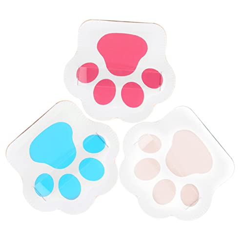 Healeved Makeup Powder 3pcs Triangle Adorable Paw Brush Design for Cosmetics Blush