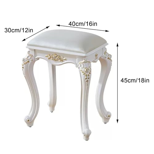 Repose-pieds salon rembourré et tabouret de vanité en velours - 2