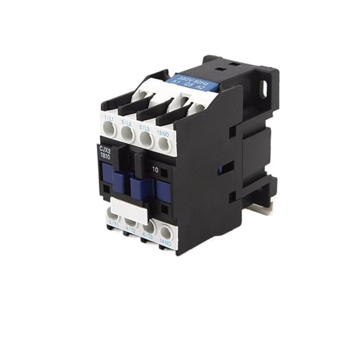 Contactor de CA CJX2-1810 de 18A y 3 polos con bobina AC 380V para riel DIN