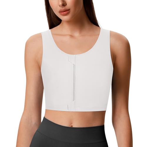 GCTBL Binder Transgénero FTM Trans Binder Transpirable Zip Up Pecho Binder para Mujer (W, M)