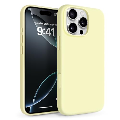 Newseego für iPhone 16 Pro Hülle aus Silikon, Gelb