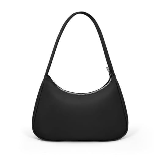 heekpek Borsa a Tracolla da Donna Piccola Borsa a Spalla Vintage Moda Borse a Mano con Chiusura a Cerniera in Morbida Pelle PU, Nero