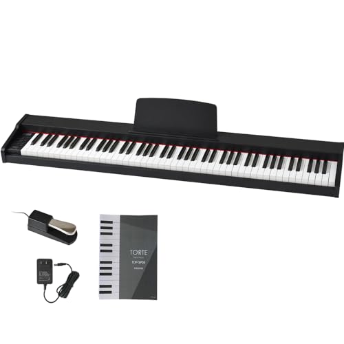 Amazon | TORTE トルテ 電子ピアノ 88鍵盤 セミウェイトキー フル 