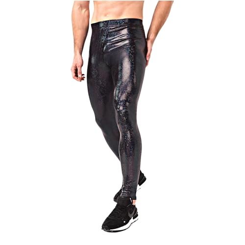 Kapow Meggings Metallic & Special Material Men's Leggings(Black Mamba, Large) Kapow Meggings Metallic & Special Material Men's Leggings(Black Mamba, Large)