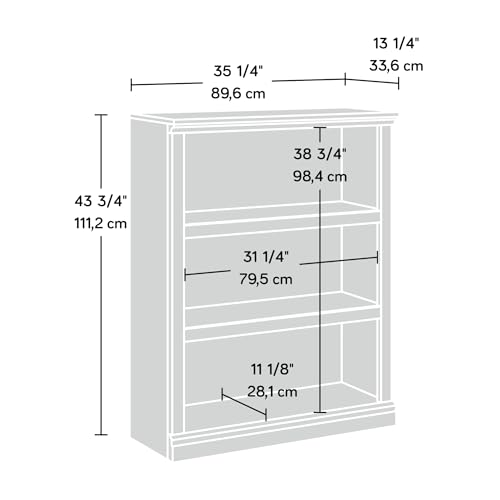 Image of Sauder Miscellaneous Storage 3-Shelf Bookcase / Book shelf, Sindoori Mango finish