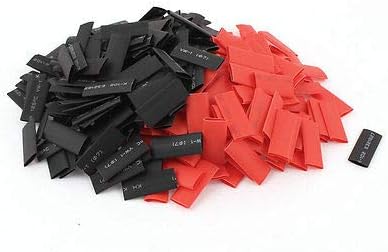 Red Black 8mm 7mm Dia 2:1 Polyolefin Heat Shrink Shrinkable Tube 30mm 320pcs