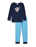 Schiesser Jungen Capt´n Sharky Schlafanzug lang Pyjamaset, dunkelblau, 92