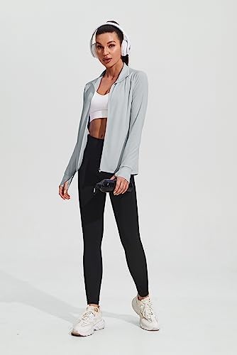 COOrun Women's UPF 50+ Jackets Sun Protection Golf Athletic Jackets Lightweight Full Zip Long Sleeve Shirts with Pockets - Image 3